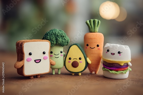 Cute food friends