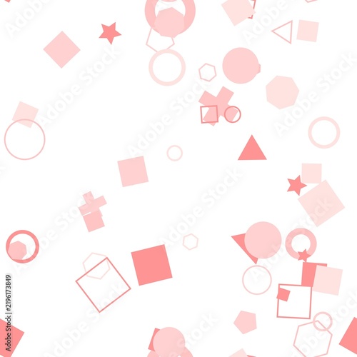 pattern geometric square Abstract geometric shapes pattern in soft pink colors seamless background design element
