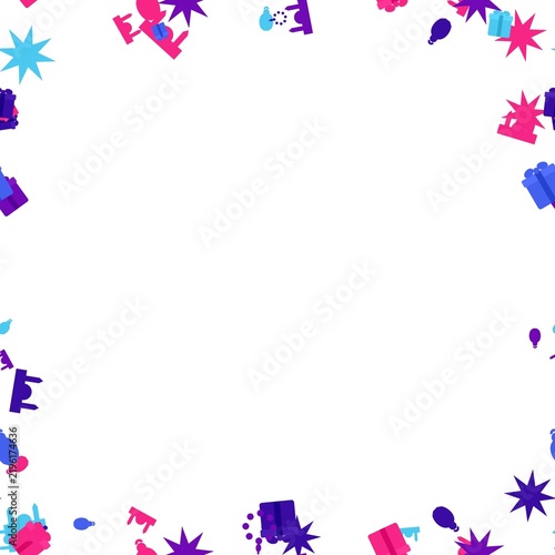 pattern seasonal ramadan square Festive Celebration Confetti and Party Elements Border Frame with Gifts Stars and Balloons
