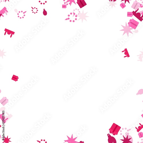 pattern seasonal ramadan square Pink Confetti and Gift Boxes Falling Festive Celebration Elements for Party Invitation Design and Birthday Background