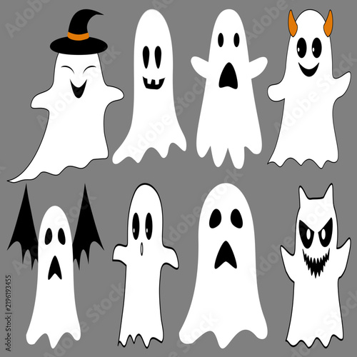 halloween icons set