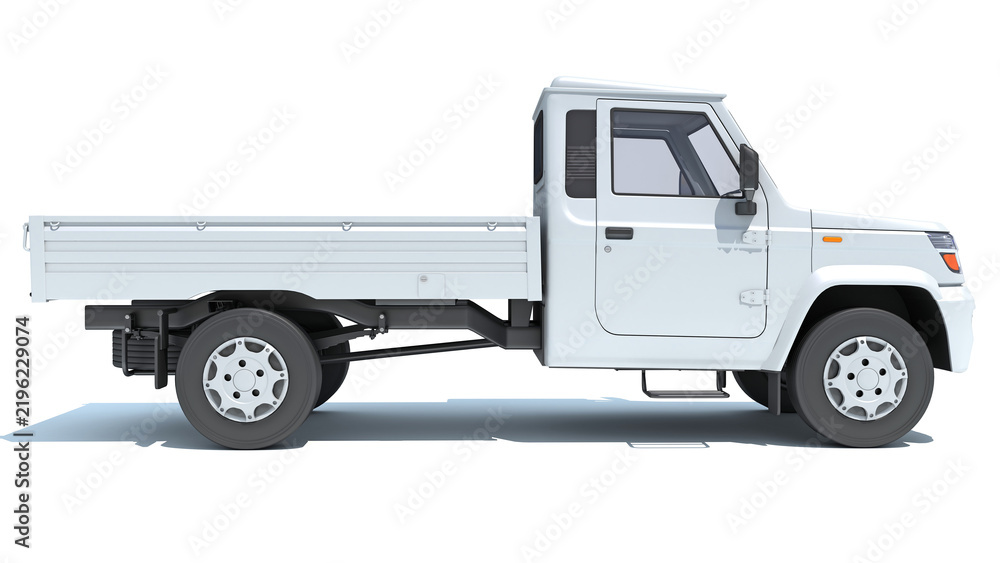 Fototapeta premium Pickup Truck 3D rendering on white background