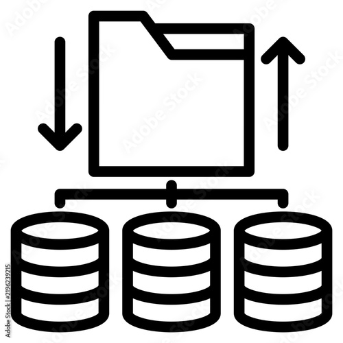 Data Backup icon vector illustration concept for business 