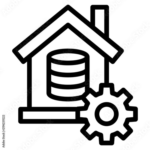 Data warehouse icon vector illustration