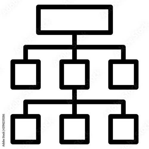 Structure, hierarchy, chart, icon vector illustration 