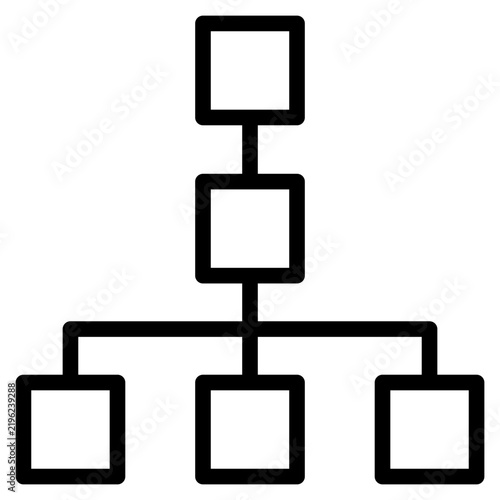 Structure, hierarchy, chart, icon vector illustration concept for business 