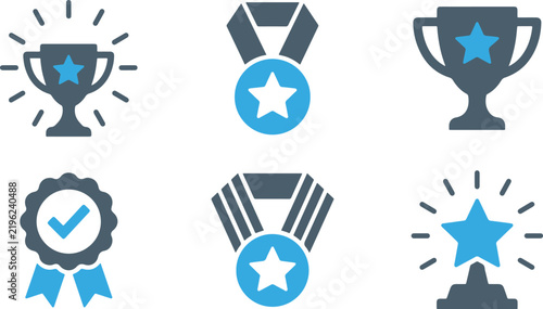 Award Icons Vector Set for Achievements and UI Design