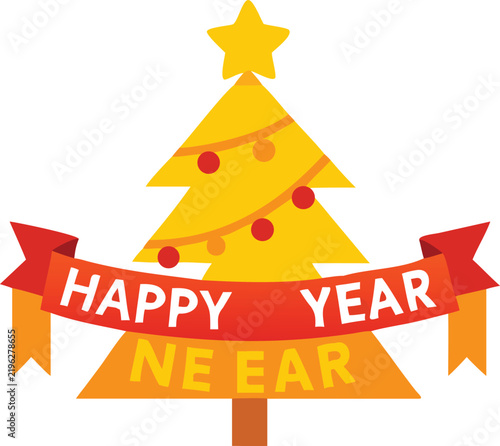 christmas card with christmas tree and stars