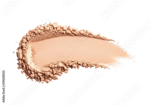 Beige cosmetic face powder smear on a flat surface