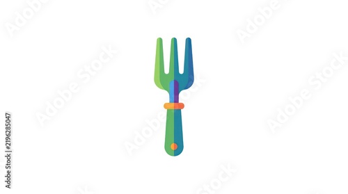 Minimalist garden fork illustration for agriculture