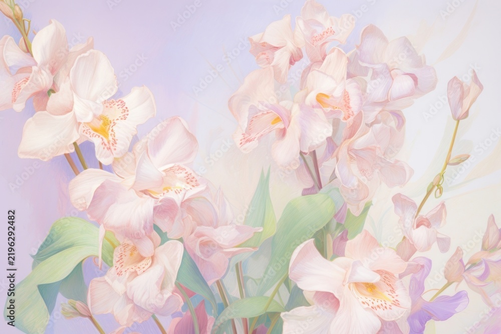 Fototapeta premium Violet flowers backgrounds blossom orchid.