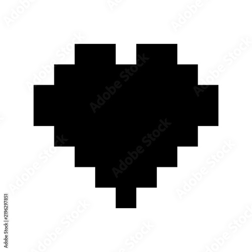 Bitmap love icon Flat image