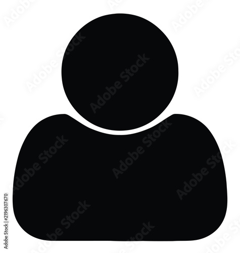 Simple black user profile icon