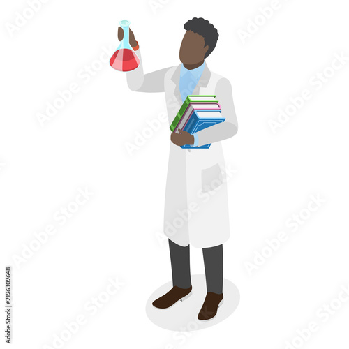 3D Isometric Flat  Illustration of Teachers. Item 6