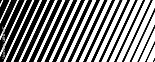 Cuadro en lienzo Black diagonal stripes pattern on transparent background with dynamic gradient line weight