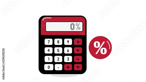 Percentage Calculator Animation for Discount and Finance