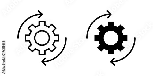 Continuous changes icon representing ongoing transformation, adaptation, improvement, innovation, business evolution, and dynamic processes.