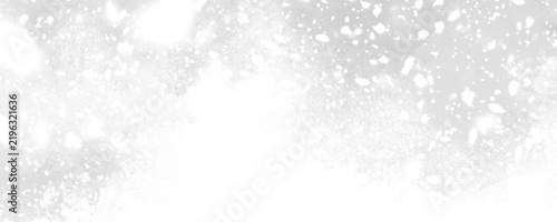 Abstract white falling snow and snowflakes on transparent background for winter and christmas overlay effect. cinematic motion effect display on transparent background