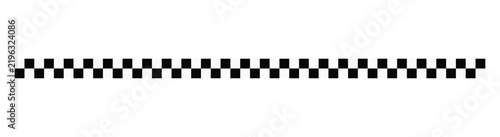 Classic black and white checkered line border for motorsport event branding