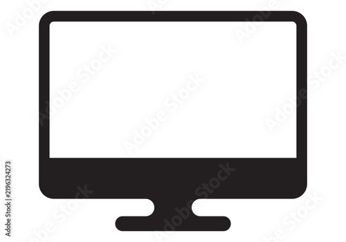 lcd monitor isolated on white