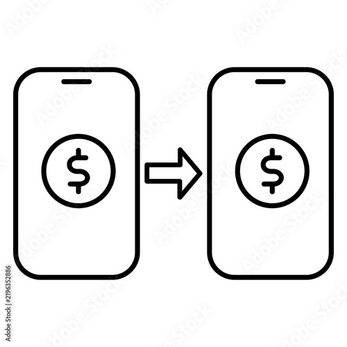Online money transfer  vector icon
