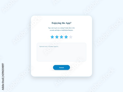 Obraz na plátně App feedback survey popup