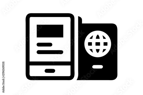 Digital passport and travel document displayed on smartphone for global travel verification