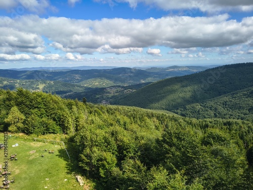 General landscape - Beskids mountains near Zawoja village in Poland.
