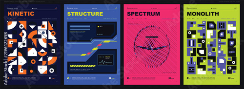 Modernism series full showcase of kinetic, structure, spectrum, and monolith art pieces on display