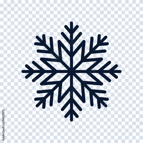 Modern Geometric Snowflake Element on Checkerboard Layout.
