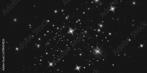 Christmas Shimmering White Light and Magical Sparkle Effect Transparent