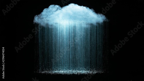 Digital illustration of a cloud-like structure with a dark background.