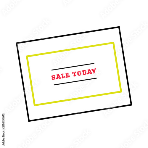 Distressed Sale Today Stamp for Retail Promotion