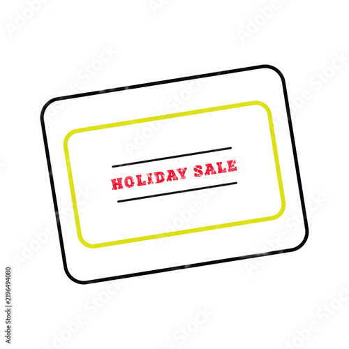 Distressed Holiday Sale Stamp for Seasonal Promotion