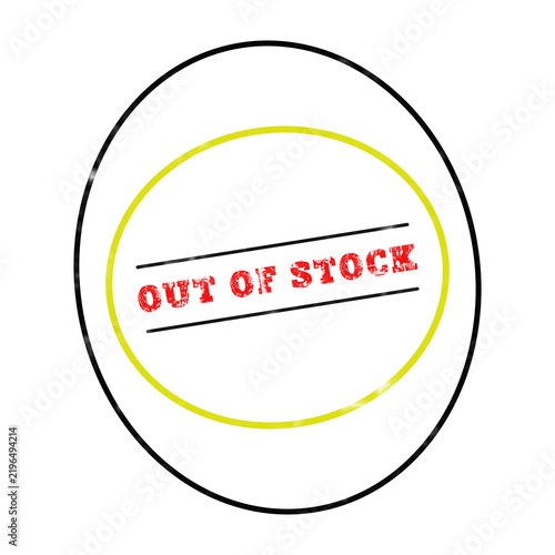 Distressed Out of Stock Stamp for Retail Products