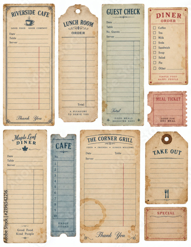 Vintage lined notebook and office memo ephemera