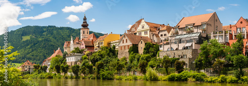 Frohnleiten Waterfront and Church Panorama