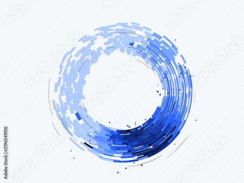 Clean Tech Ring Segments Background