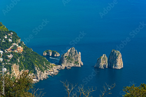 the Capri di Faraglioni  - rock formations off the coast of Capri island