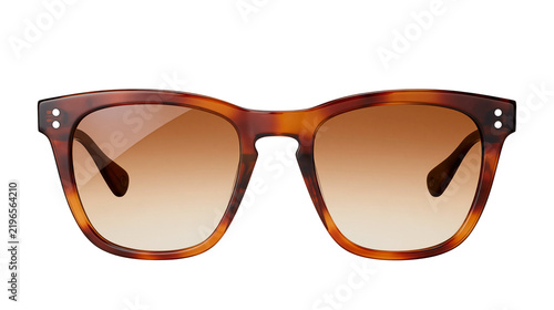 Fotografie Isolated elegant stylish modern tortoise shell sunglasses with brown gradient le