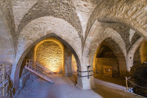 Lipnice castle, Gothic cellar, Czech Republic