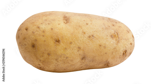 Quadro su tela Isolated fresh raw organic potato vegetable with natural skin texture, healthy food ingredient