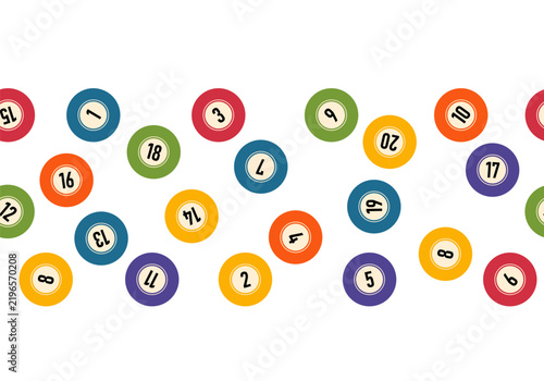 Bingo balls. Bingo lottery, background vector design, lucky balls and numbers of lotto