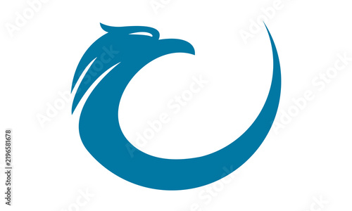 abstract eagle logo design