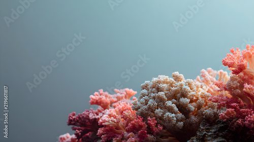 Pastel Coral Branches with Minimal Background