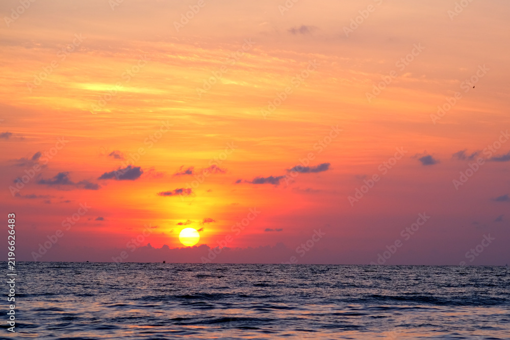 Fototapeta premium Beautfiul morning sunrise at Terengganu beach