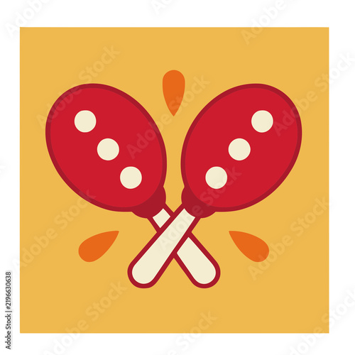 Red Maracas with White Dots