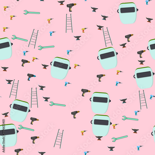 Tools and safety equipment pattern