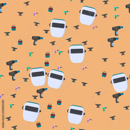 Welding Masks, Drills, and Anvils Pattern
