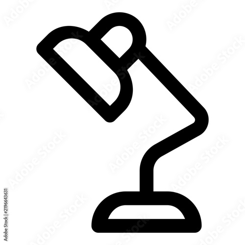 desk lamp line icon